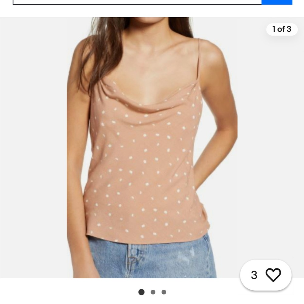 ASTR polka dot cowl neck camisole